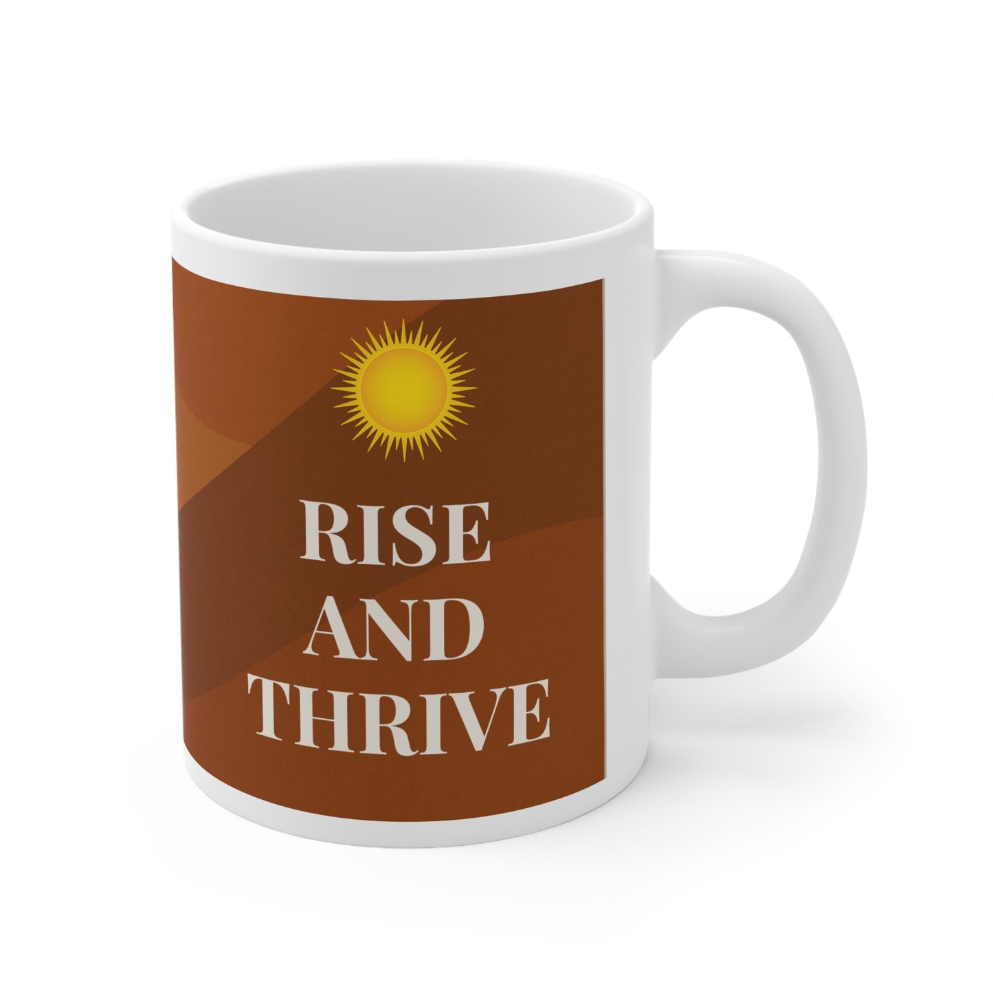Rise and Thrive 11 oz. mug inspirationa gift motivationa coffee cup home decor birthday present sef-care essential