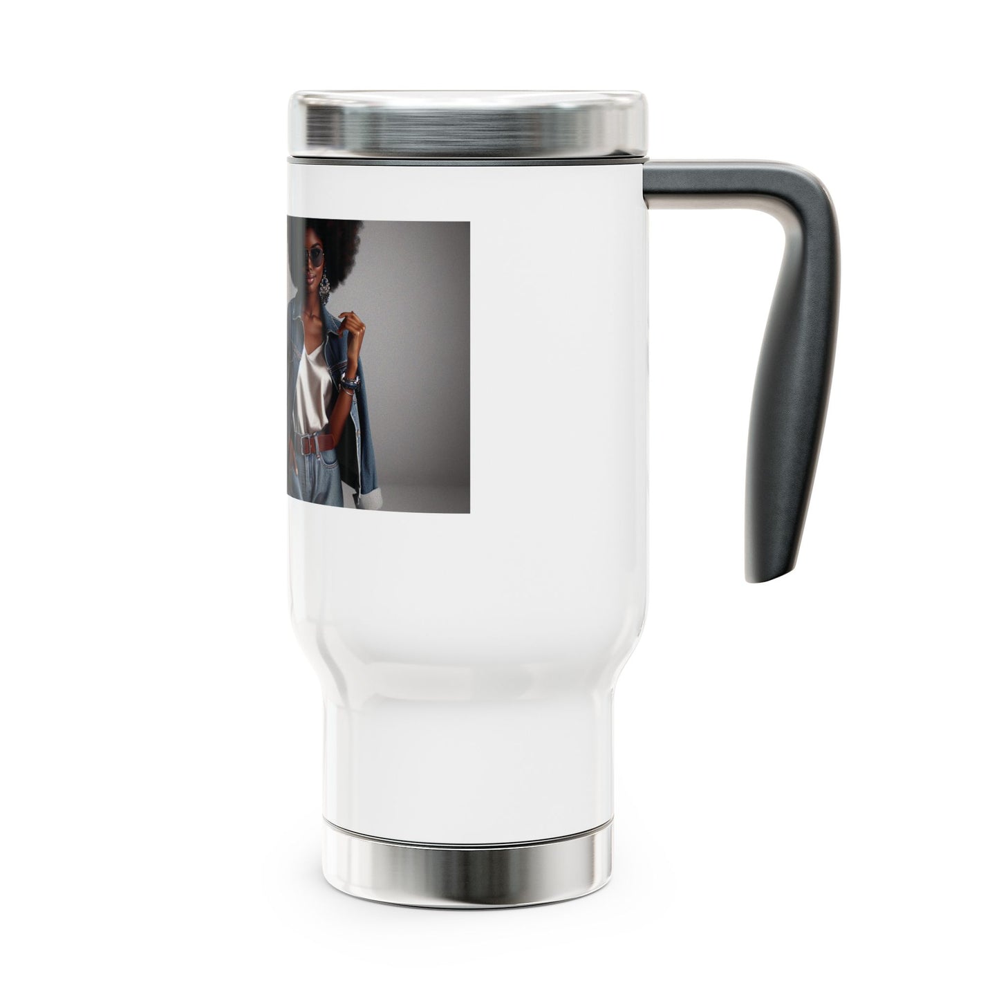 Self-Care Survival Stainless Steel Travel Mug - 14oz Coffee Cup for On-the-Go, Motivational Drinkware, [...]