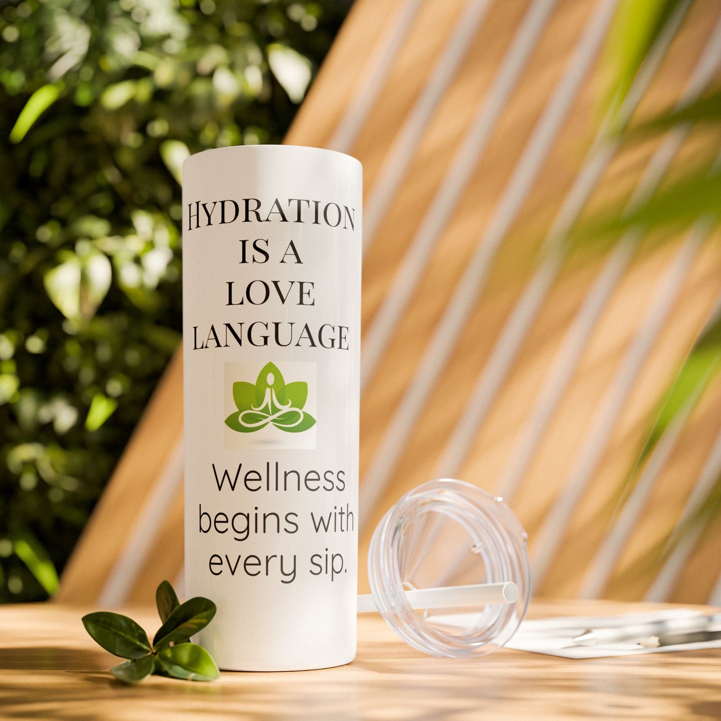 20oz Inspirational Skinny Tumbler with Straw, Hydration is a Love Language, Wellness Gift for Fitness Lovers, Motivational Drinkware, [...]