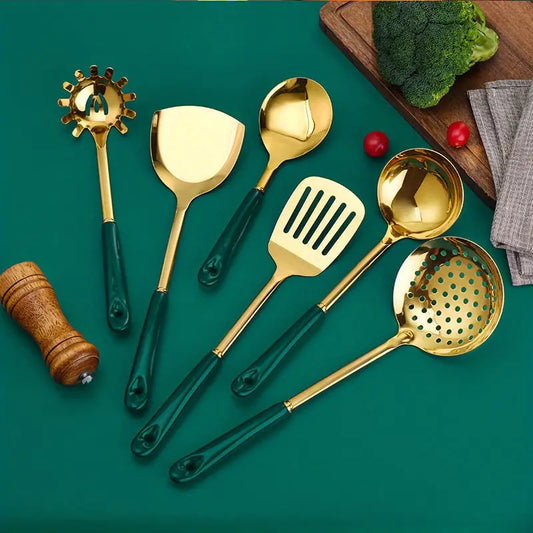 Luxury Lightweight Kitchen Utensil Set with Ceramic Handles